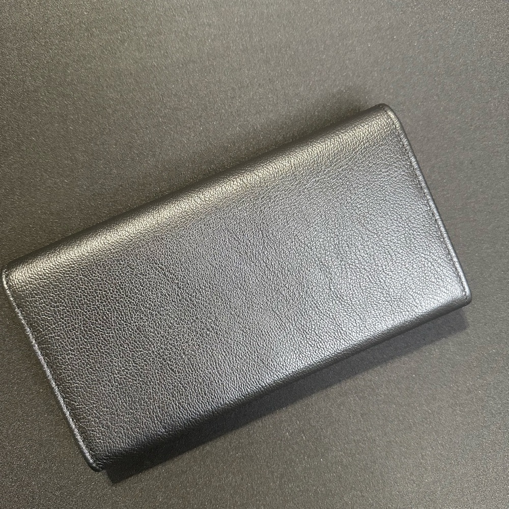 Yves Saint Lau Black Grain Wallet - Picture 3 of 6
